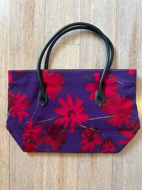 Maxx Floral Leather Handle Tote Bag Large - gently used
